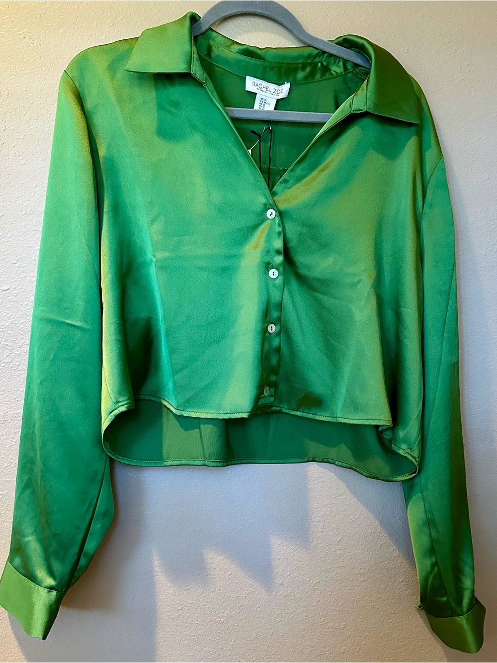 NWT New Rachel Zoe Green Crop Top XL